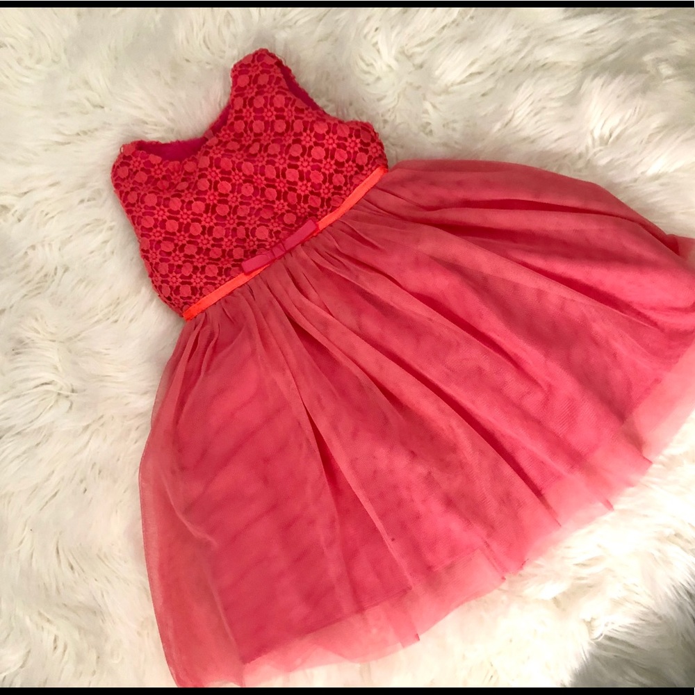 Cute coral color dress in size 12-18 months